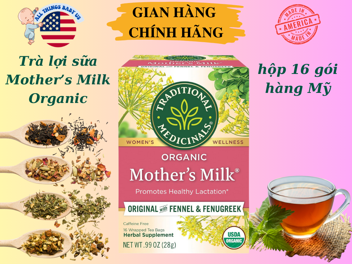 Trà Lợi Sữa Traditional Medicinals, Organic Mother's Milk Tea, hộp 16 gói