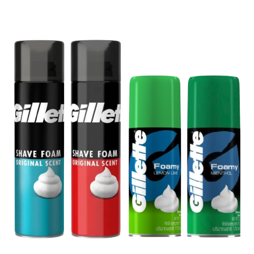 Kem cạo râu 175g menthol lemon - bọt cạo râu gillette foamy shaving foam / gel cạo râu gillette schiuma da barba 300ml - mun fashion shop