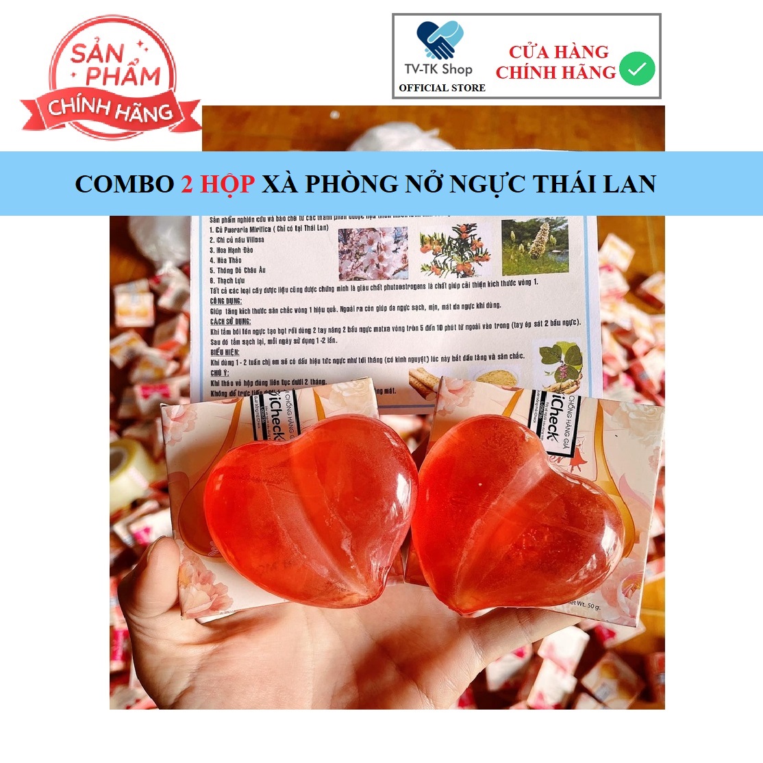 Combo 2 hộp xà phòng tăng vòng một nở ngực thái lan milky soap