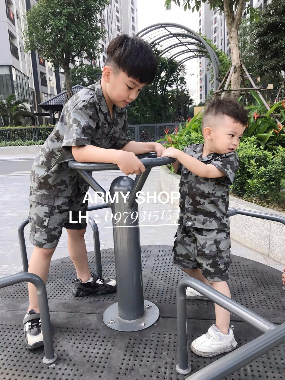 Bộ rằn ri cộc tay loang sáng trẻ em