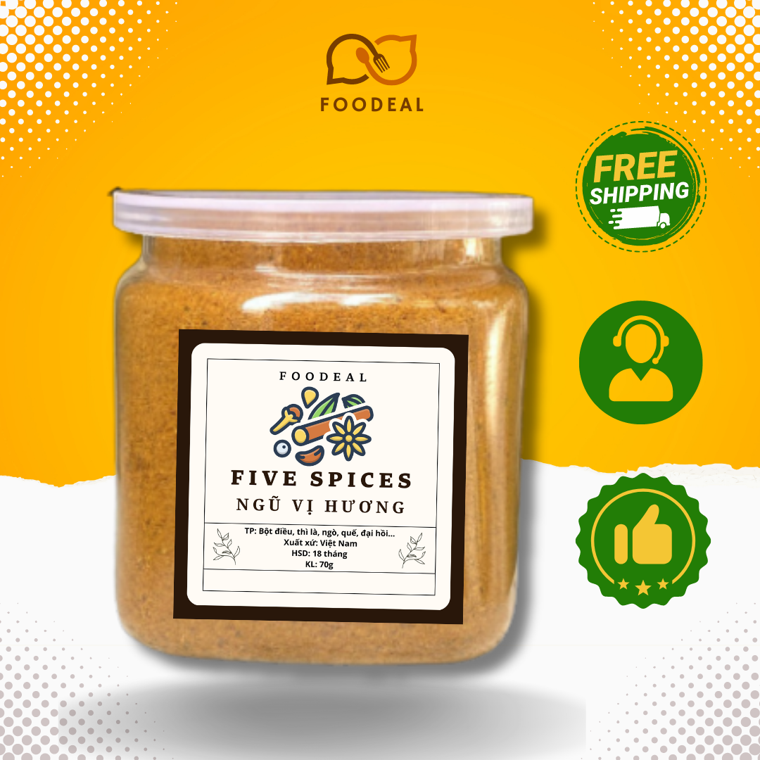 500g Bột Ngũ vị hương Chuẩn vị thơm - Five spices powder - bột ngủ vị hương - ngu vi huong - fivespices - bột gia vị -gia vị ăn kiêng - gia vị nấu ăn nhà bếp - Foodeal - cooking spices - spices supply