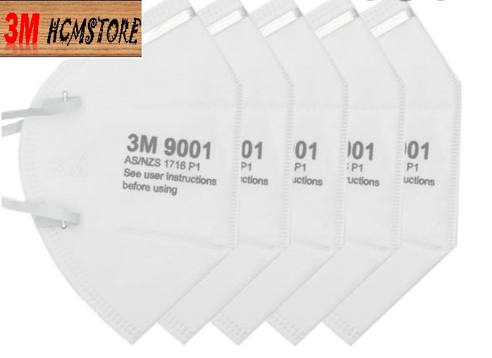 Combo 5 cái khẩu trang 3m 9001 - khẩu trang lọc bụi, kháng khuẩn an toàn phòng dịch bệnh đường hô hấp