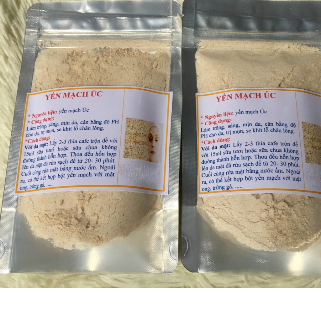 500 gr bột yến mạch đắp mặt dưỡng trắng da tẩy tế bào chết giảm thâm giảm mụn.