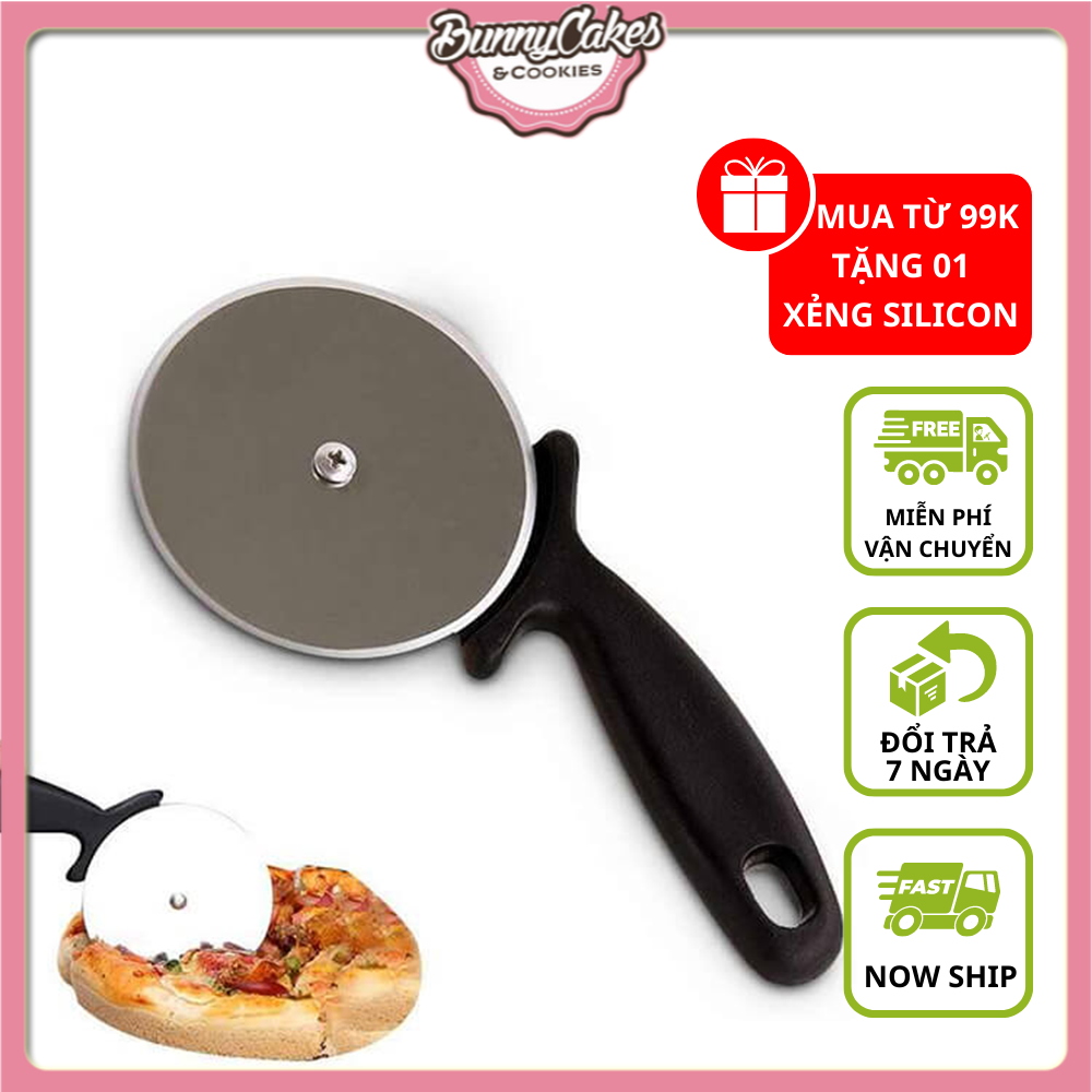 Dao cắt pizza lưỡi to bằng thép không gỉ tiện dụng cắt bánh pizza