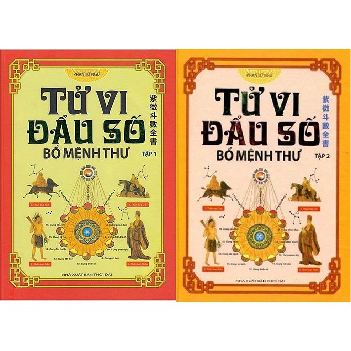 nguyetlinhbook Sách - Bộ 2 Cuốn Tử Vi Đẩu Số Bổ Mệnh Thư Tập 1, 2 - Tác Giả Phan Tử Ngư (nguyetlinhbook).
