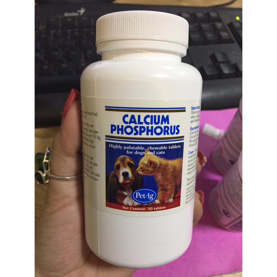 Canxi cho chó mèo của mỹ calcium phosphorus