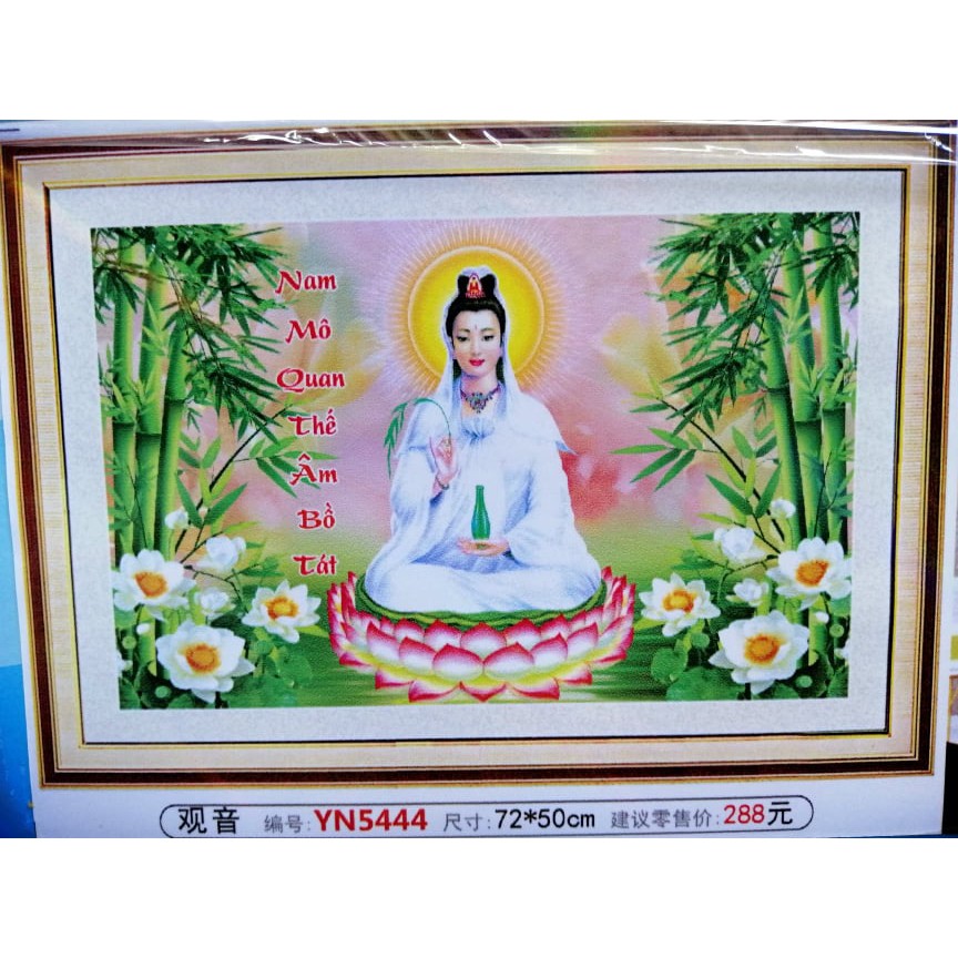 Tranh đính đá phật quan âm yn5444