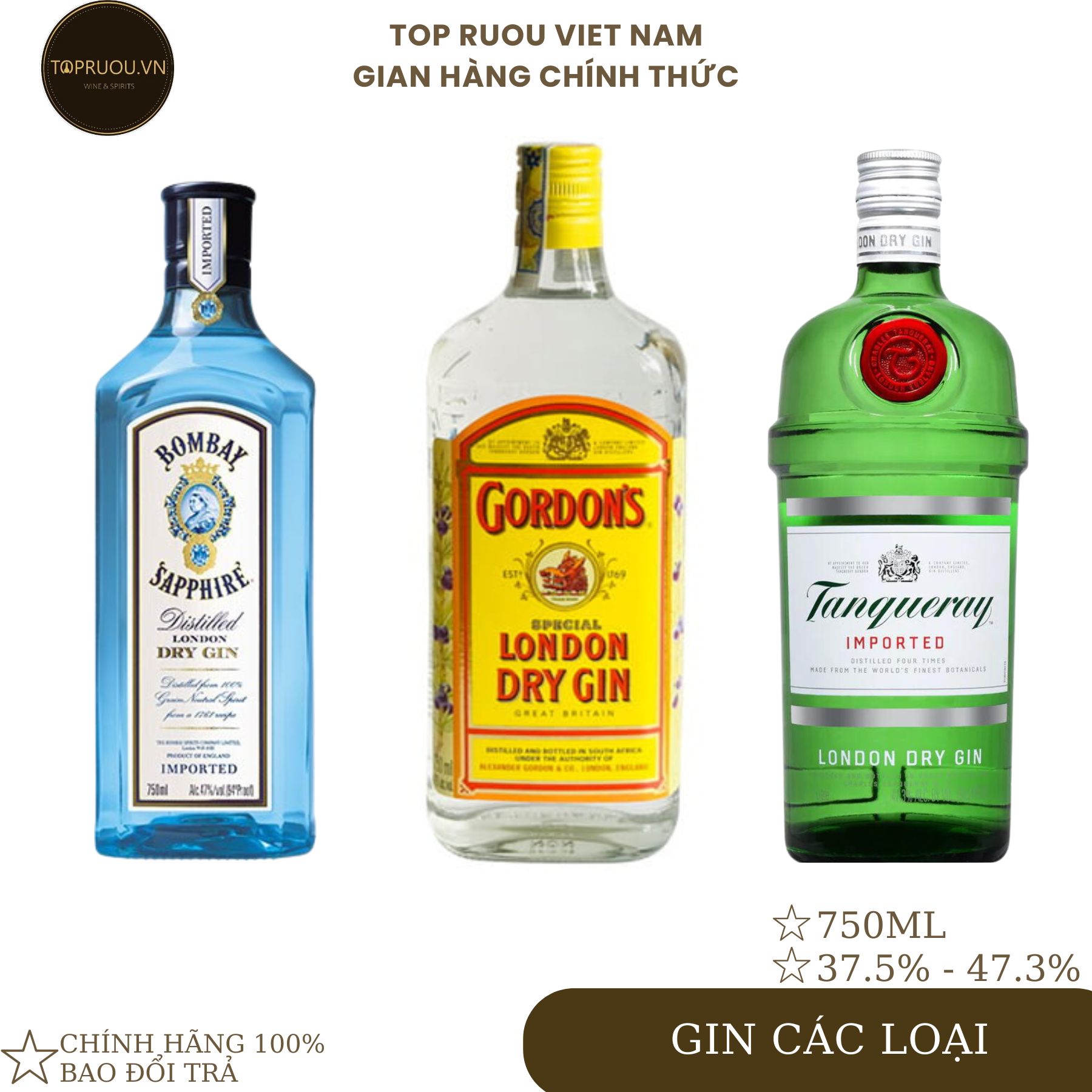 Rượu gin bombay - gordon - gibson - beefeater - roku - monkey - hendrick - sui - tanqueray - sông cái - martini pha chế
