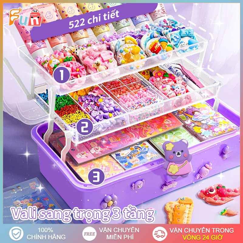 Bộ đồ chơi thủ công DIY mỹ nghệ cho bé trọn kem keo Goka đặt dễ thương Guka nhãn dán 50Ml kem keo khẻ tự làm thẻ trang trí với nhãn dán kẹp tóc trẻ em