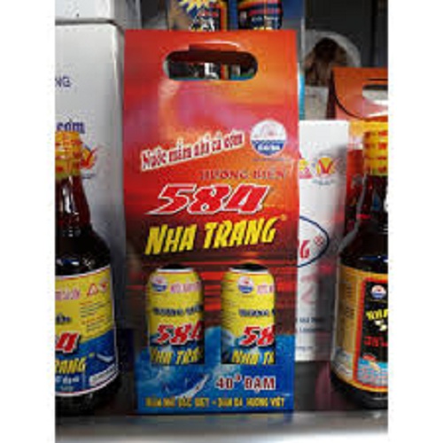 2 chai nước mắm nhỉ cá cơm 584 Nha Trang 40 đạm chai nhựa (chai 510ml)