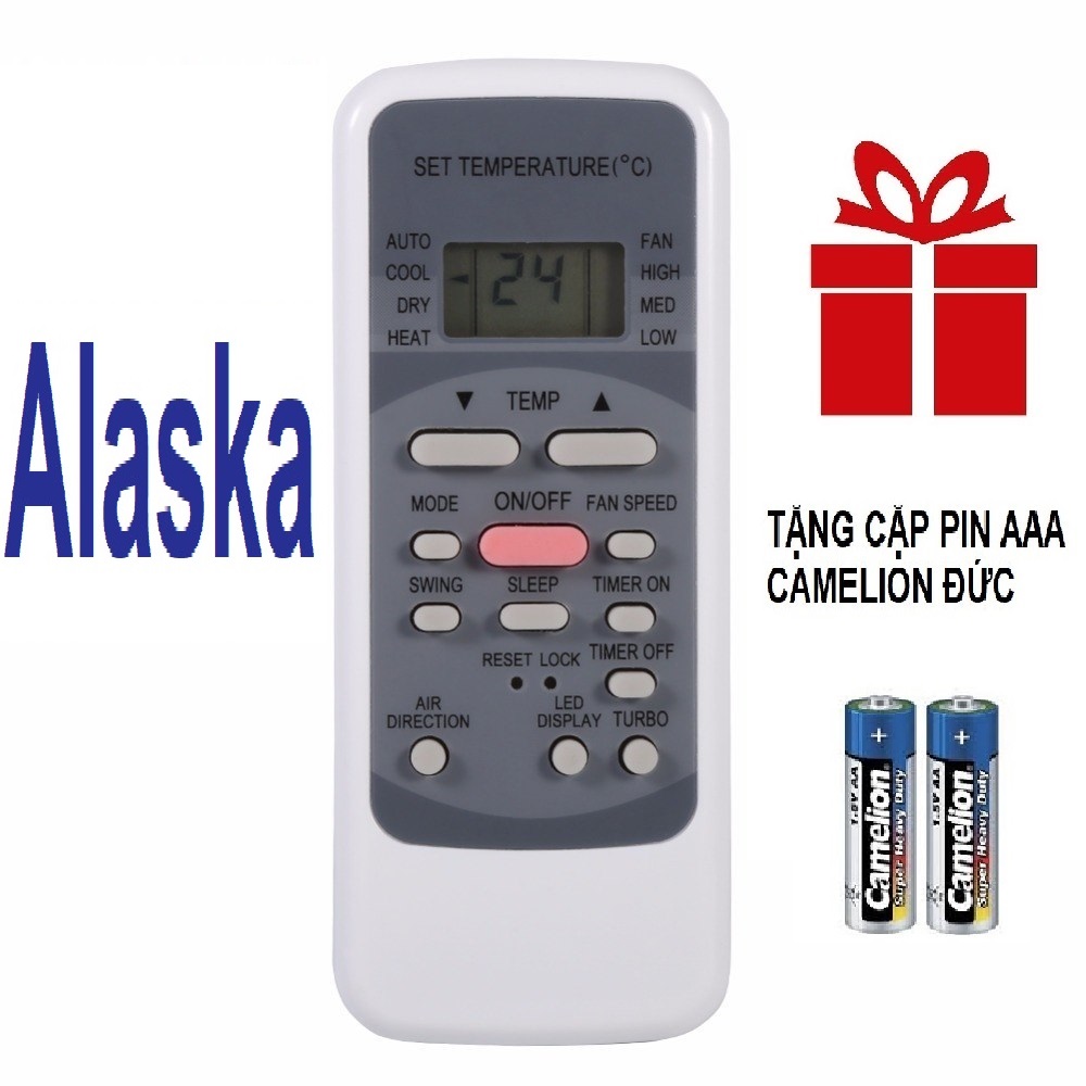Remote điều khiển máy lạnh, máy điều hòa alaska mẫu 7