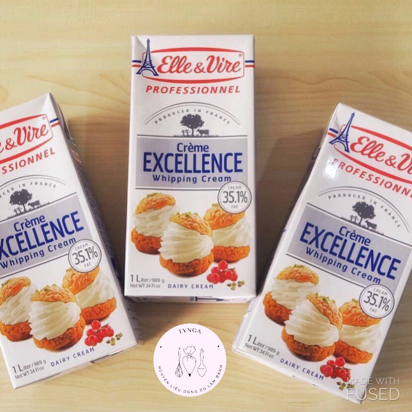 Kem whipping cream Elle Vire