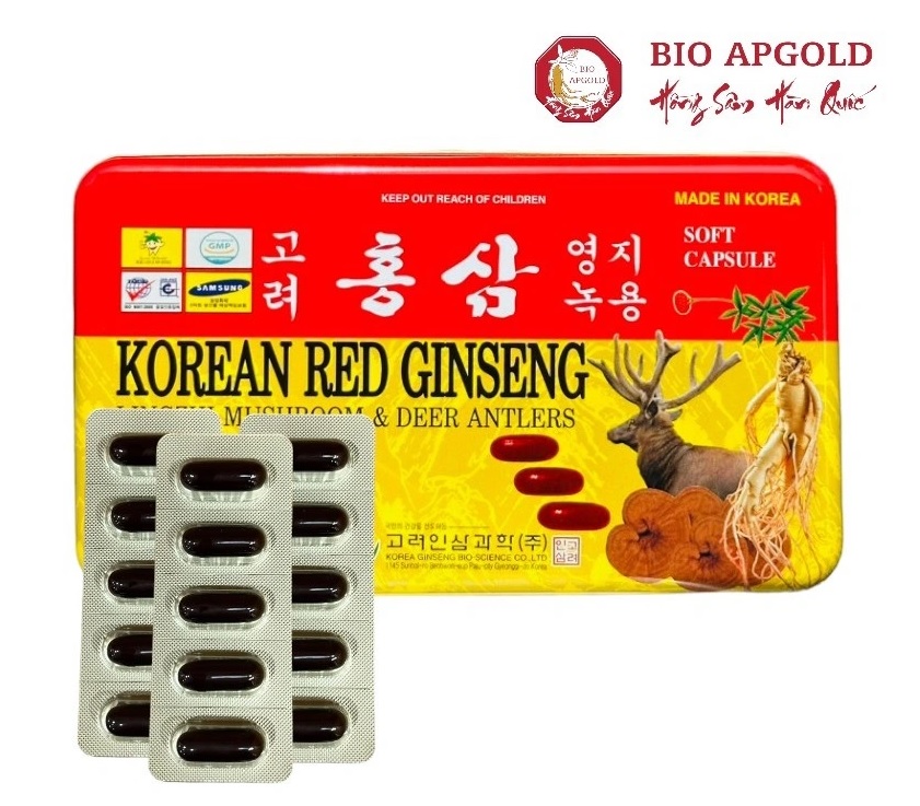 Combo 2 hộp viên đạm hồng sâm linh chi nhung hưu hàn quốc cao cấp