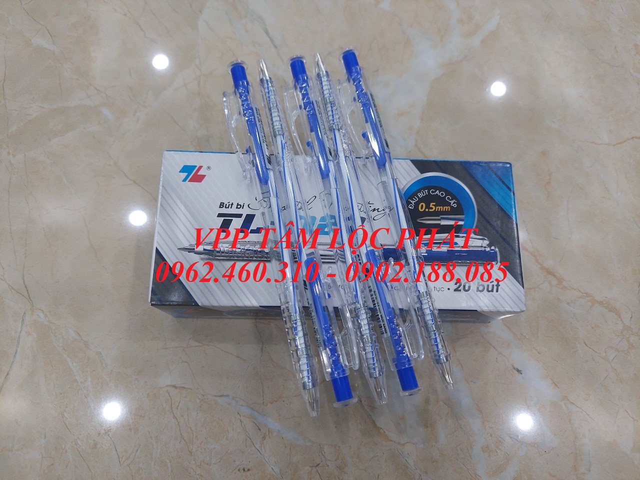 Sỉ hộp 20 chiếc bút bi thiên long tl027, nét 0.5