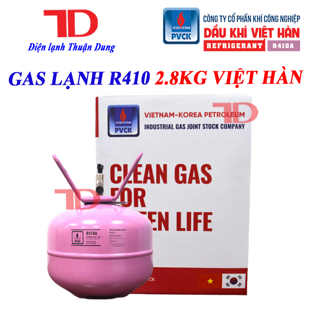 Môi chất lạnh điều hòa r410a 2.8kg việt hàn - điện lạnh thuận dung