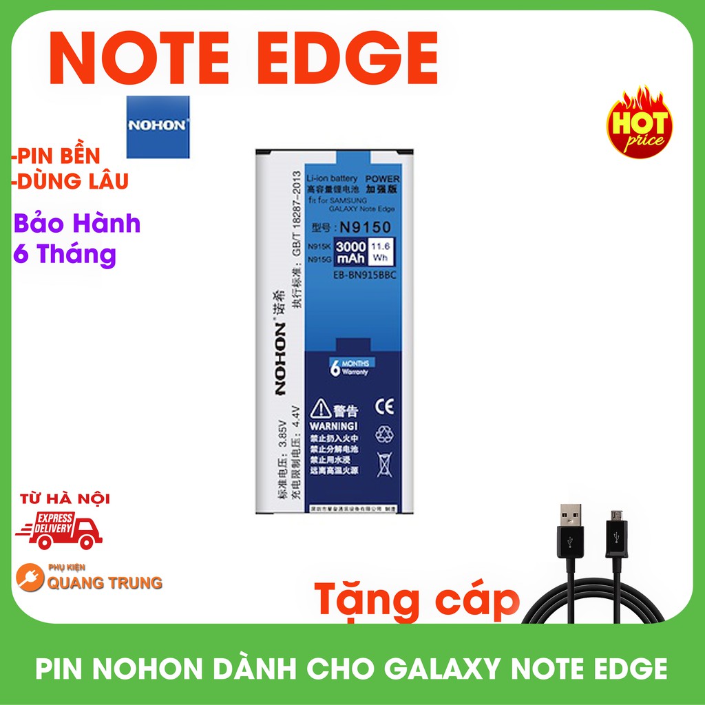 Pin Nohon Note Edge - N9150/N915k/N915l/N915s/N915x, sản phẩm đa dạng về mẫu mã, kích cỡ, chất lượng đảm bảo, cam kết hàng giống vơi mô tả