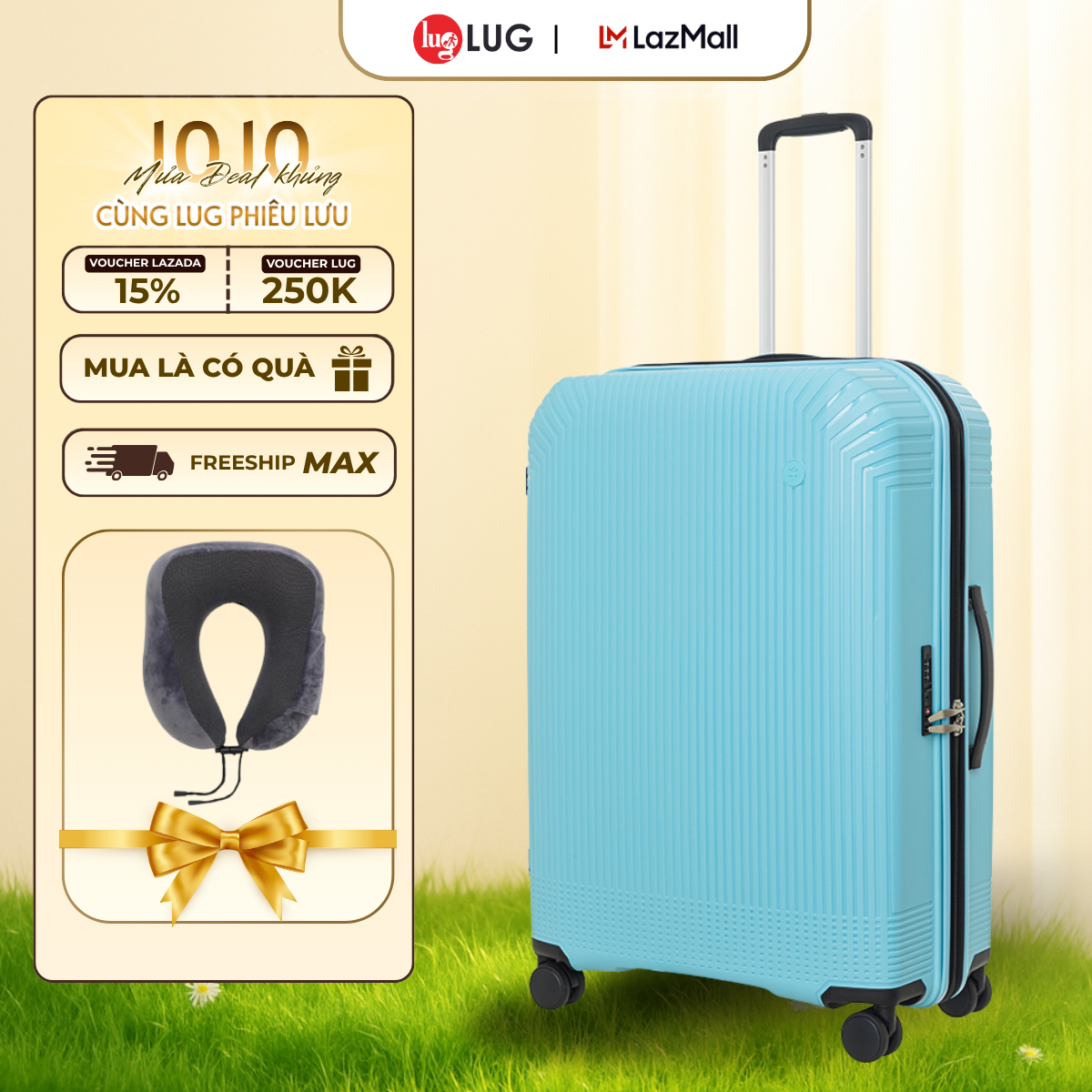 Vali Kéo Du Lịch Lug Conwood S20/S24/S28 PPT013, Nhựa PP Chống Bể Vỡ, Khóa TSA An Ninh Quốc Tế