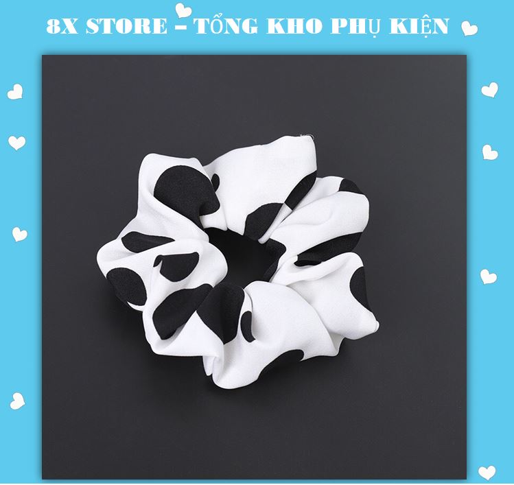 [ HOT ] Dây Buộc Tóc Scrunchies Bò Sữa Style Ulzzang Hàn Quốc Hot Trend Cực Xinh PKTL0204