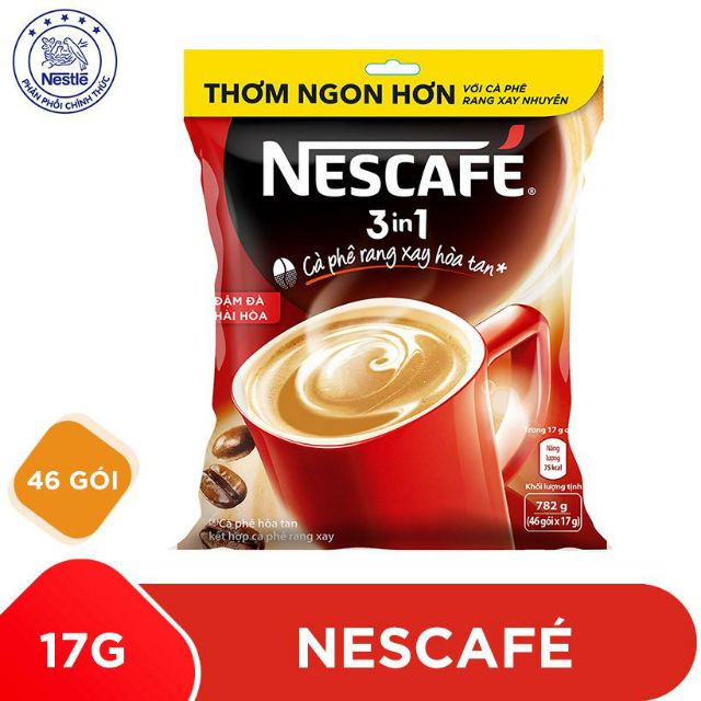 Cà phê hòa tan Nescafe bịch đỏ 46 gói