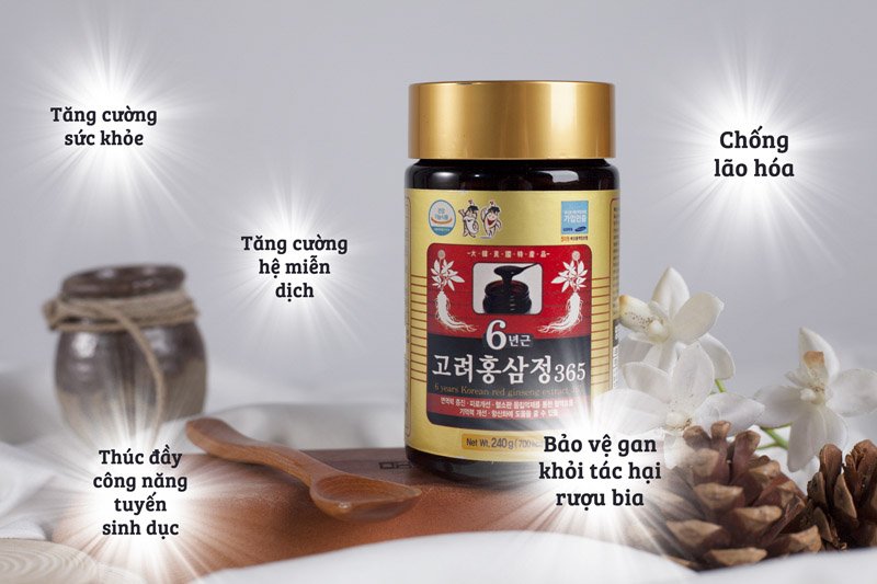 Cao hồng sâm 365 240g x 2 lọ Hàn Quốc – Hỗ trợ ngừa bệnh tiểu đường