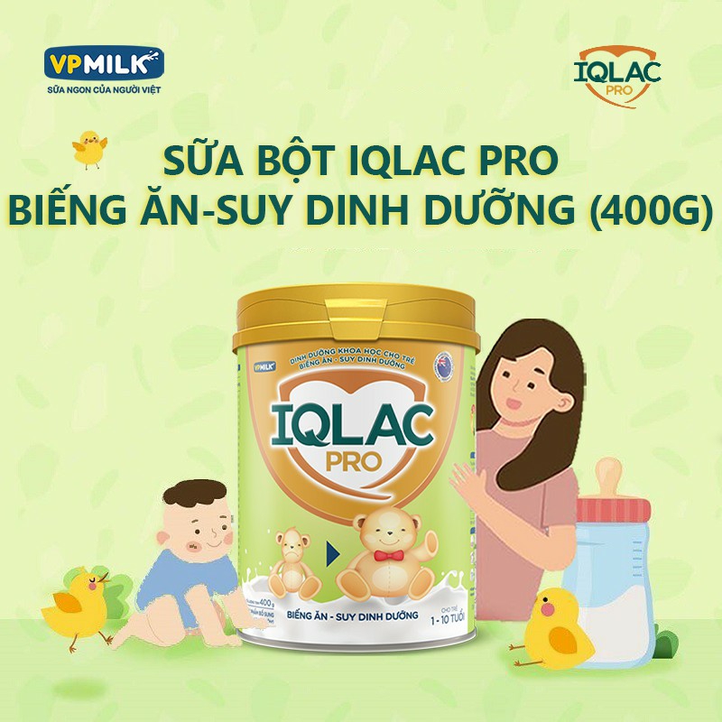 Sữa Bột VPMilk IQLac Pro Biếng Ăn - Suy Dinh Dưỡng 400g