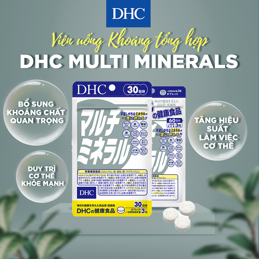 Viên uống khoáng tổng hợp DHC Multi Minerals - Lamicare