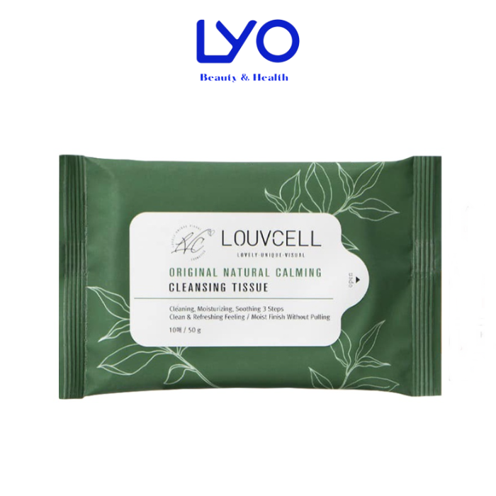 Khăn Ướt không cồn Louv Cell Original Natural Calming Cleansing Tissue 10 miếng.