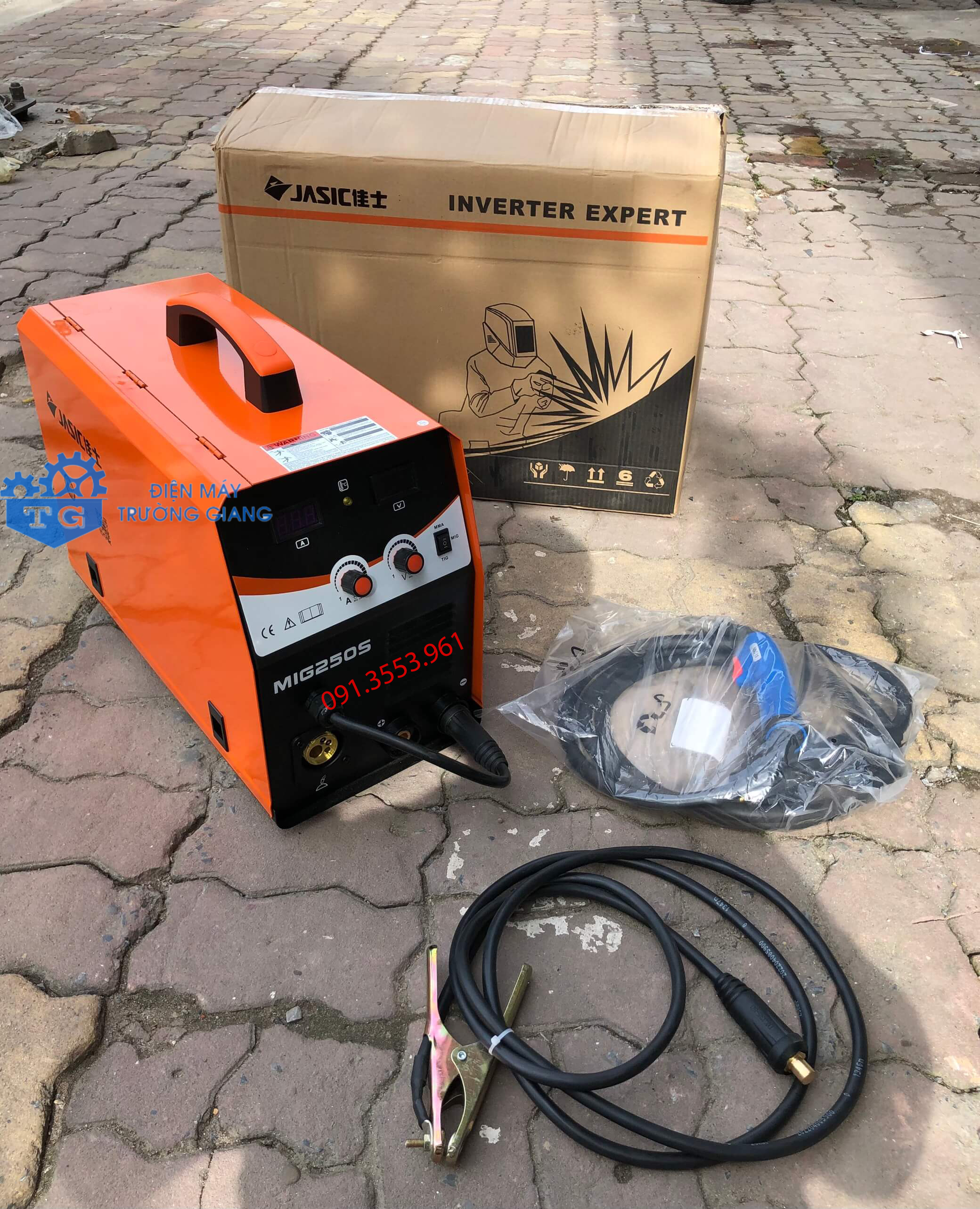 Máy hàn jasic mig 250s - cuộn 15kg và 5kg đều lắp được