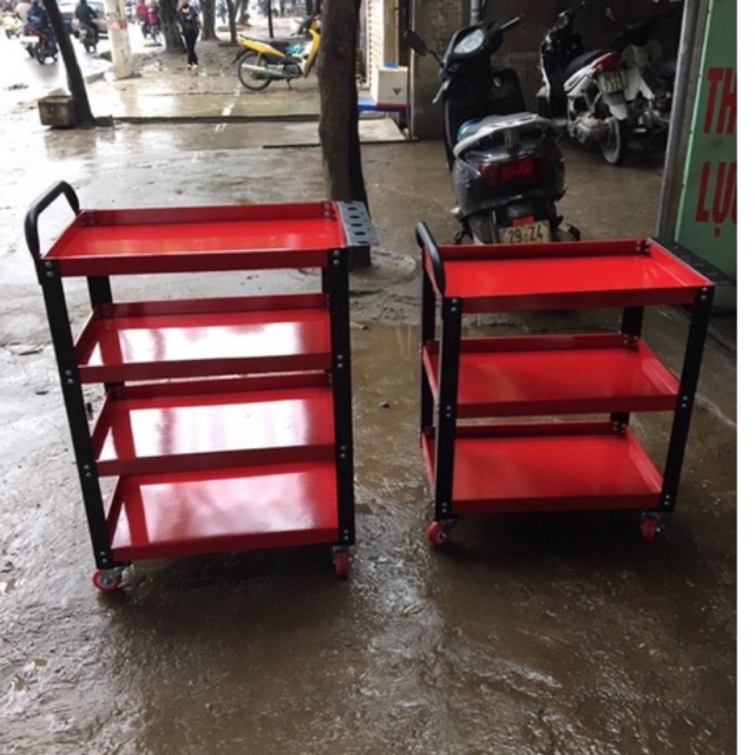 Xe đựng đồ nghề sửa ᴄhữa 3 tầng, 4 tầng. Xe đẩy dụng cụ sửa ᴄhữa ô tô, xe máy cao cấp. Hàng VNXK