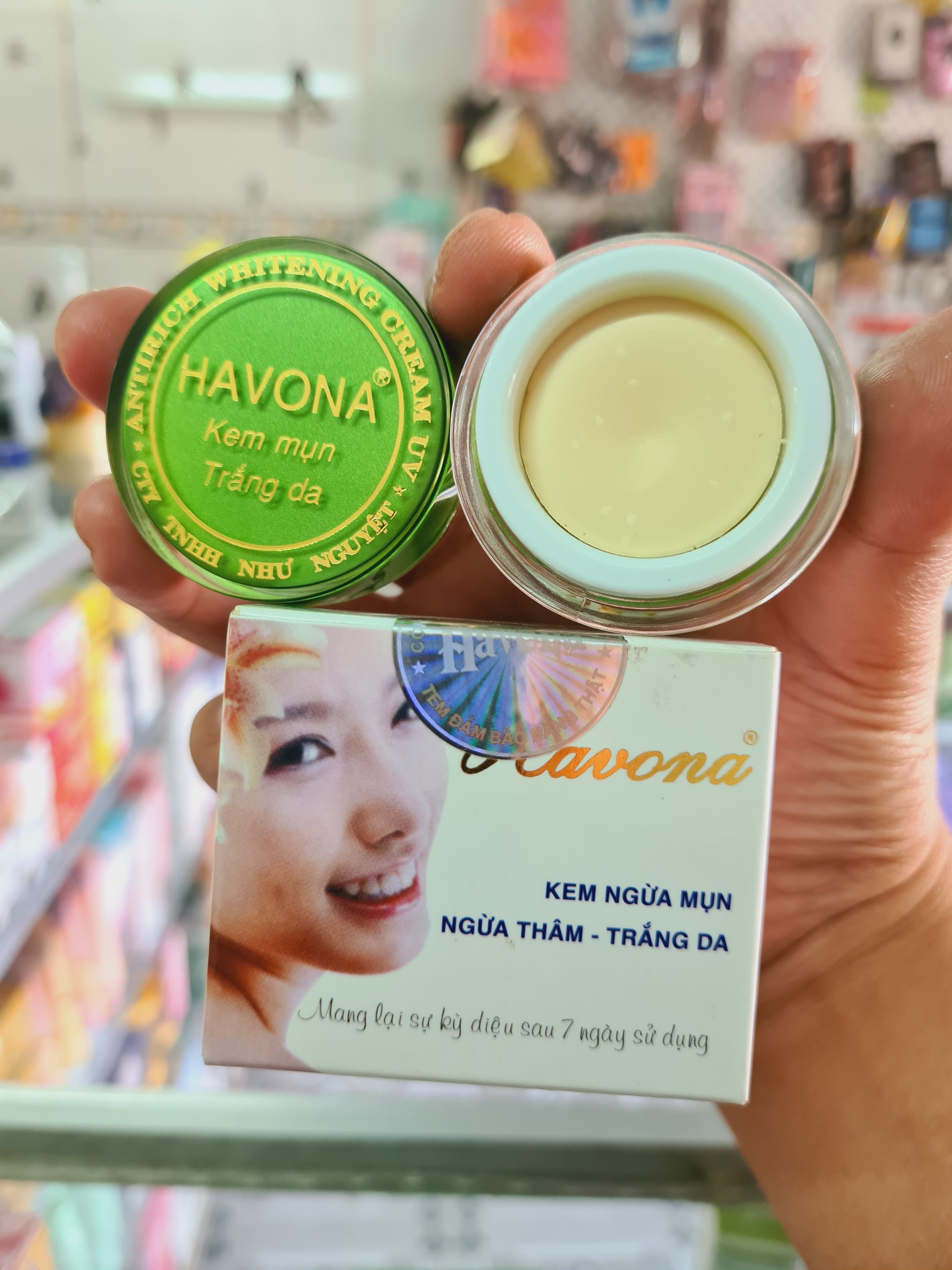 Kem mặt havona ngừa mụn - ngừa thâm- trắng da - hiệu quả sau 7 ngày sử dụng - hủ 8gr
