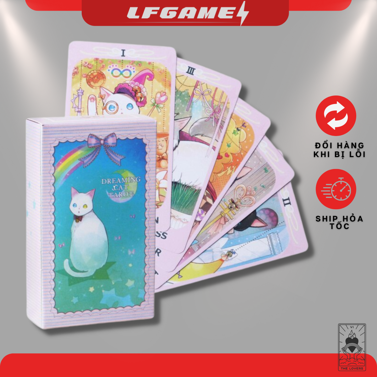 Bộ bài bói bài tarot dreaming cat size tiêu chuẩn