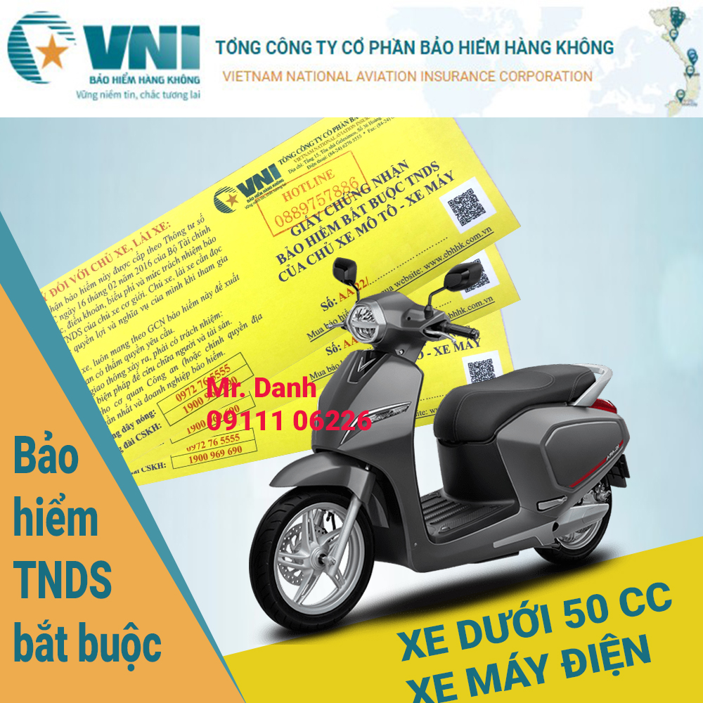 Bảo hiểm TNDS xe máy dưới 50 CC- Xe máy điện