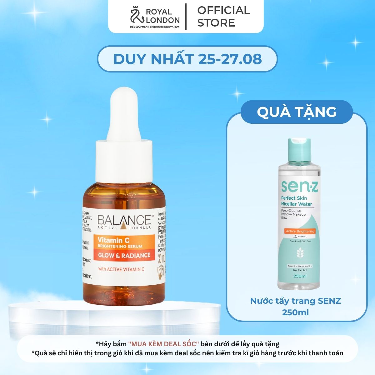 Serum Trắng Da Mờ Thâm Balance Active Formula Vitamin C Brightening 30Ml