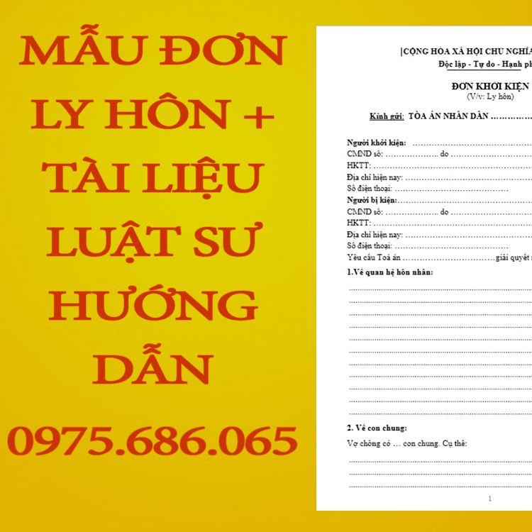 Combo Đơn ly hôn đơn phương