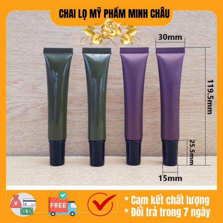 Tuýp nhựa chiết mỹ phẩm 20ml Nâu/Rêu chiết mỹ phẩm, đựng gel