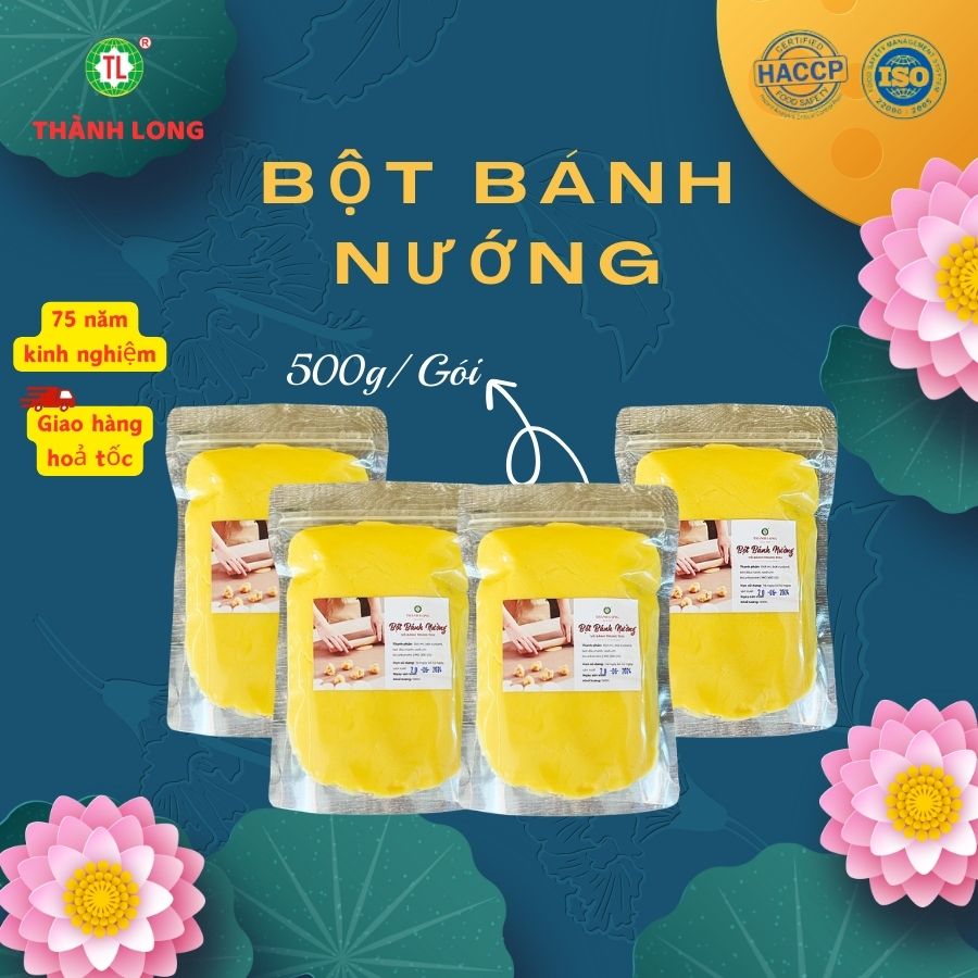 Bột bánh nướng - vỏ bánh trung thu - nguyên liệu làm bánh trung thu - thành long - 500g - việt nam