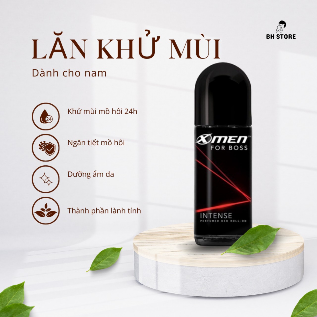 Lăn khử mùi cho nam Xmen boss intense 40ml