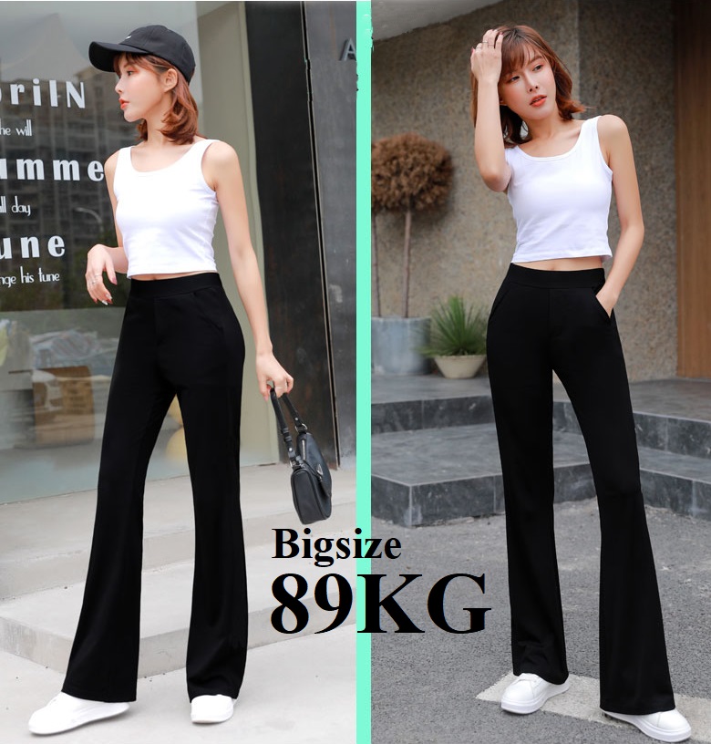 Quần Nữ Ống Loe Ngọc Trinh, Chất Thun Cotton cao cấp, dáng ôm khoe đường cong gợi cảm, Bigsize 65-90KG