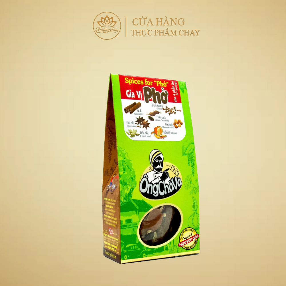 Gia vị phở ông chà và hộp giấy 25g - thực phẩm hương chay ocgv007