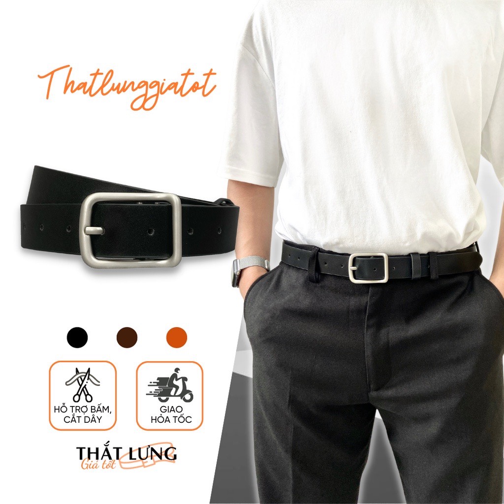 Thắt lưng nam bản nhỏ Ulzzang thời trang Hàn Quốc bản nhỏ 2.8cm TL094 (Hỗ trợ bấm, cắt dây nịt) - Thắt Lưng Giá Tốt