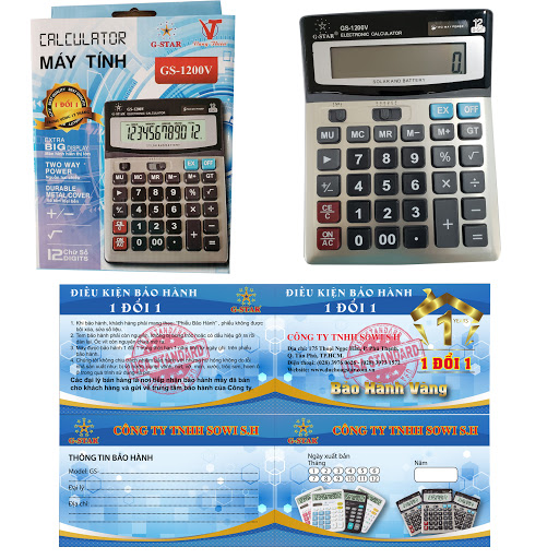 Máy Tính Để Bàn G-STAR GS-1200V Màn hình hiển thị 12 chữ số, to rõ, dễ nhìn ( BẢO HÀNH 1 NĂM )