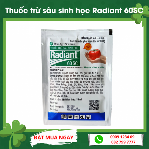 Radiant 60 SC gói 15ml – Chế phẩm sinh học phòng trừ sâu, bọ trĩ (Vườn Sài Gòn)