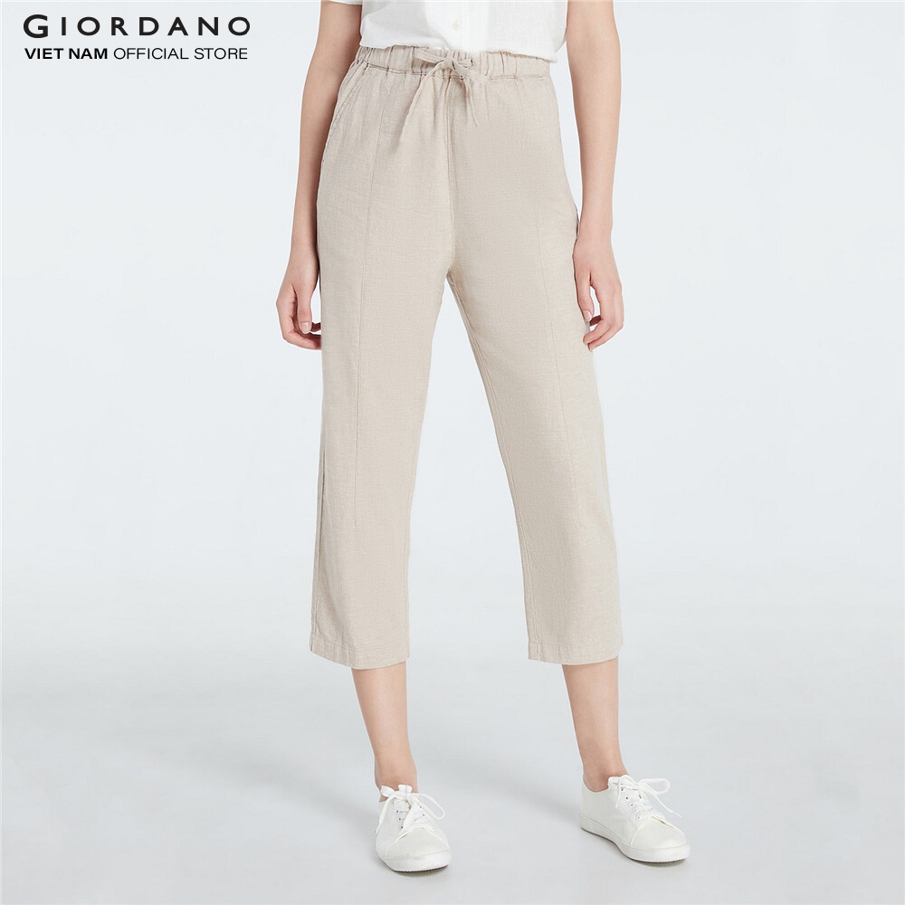 Quần lửng ống rộng nữ giordano 05421298
