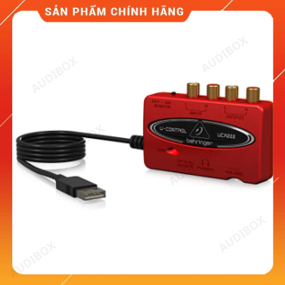 Sound card usb thu âm kỹ thuật số | behringer u-control uca222