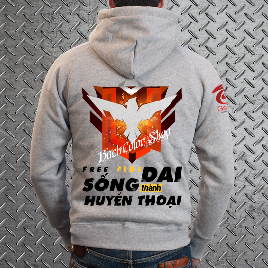 [Hot Trend] Áo Khoác Free Fire Rank Huyền Thoại Màu Xám