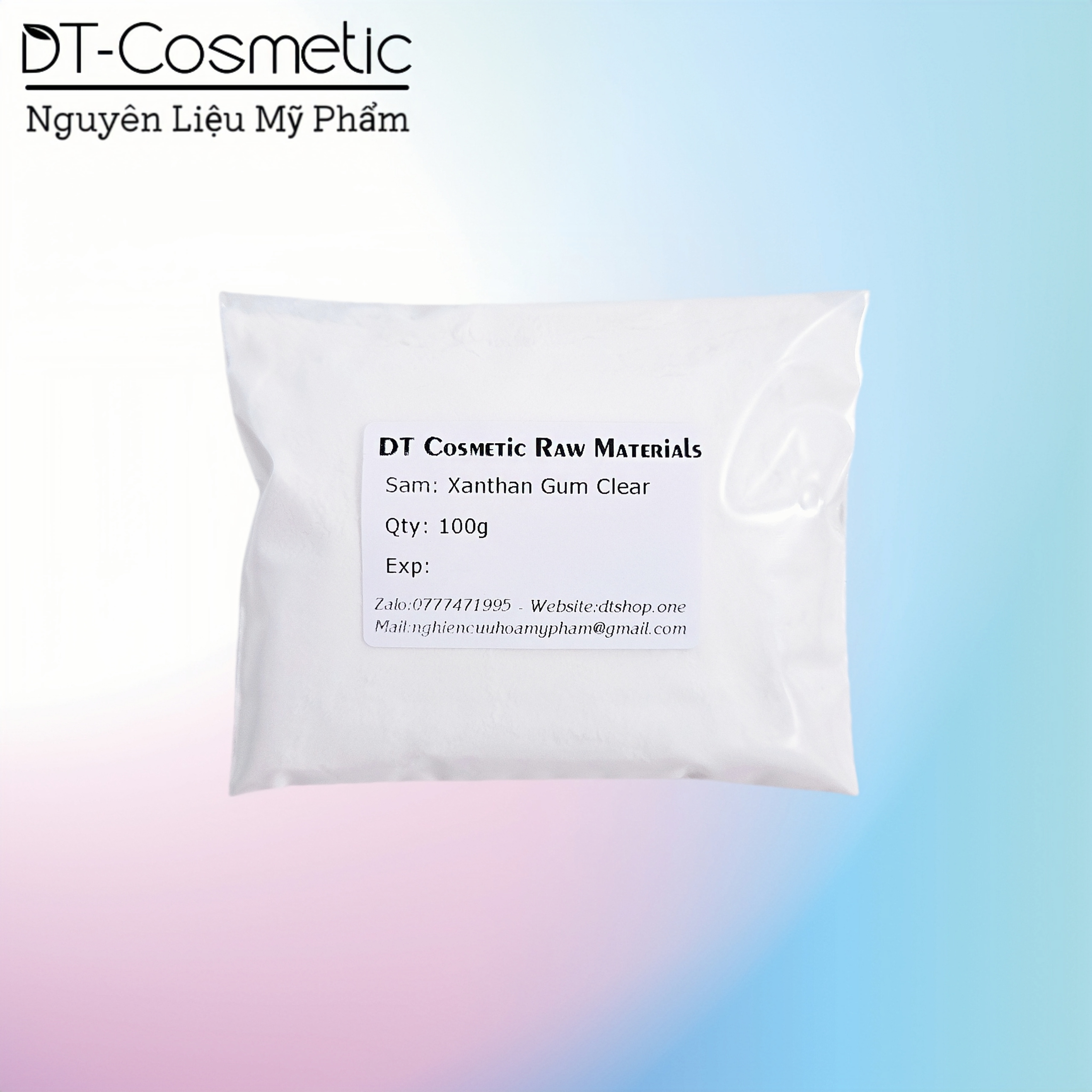 100g/1kg xanthan gum clear - chất tạo đặc, tạo gel trong suốt - nguyên liệu mỹ phẩm