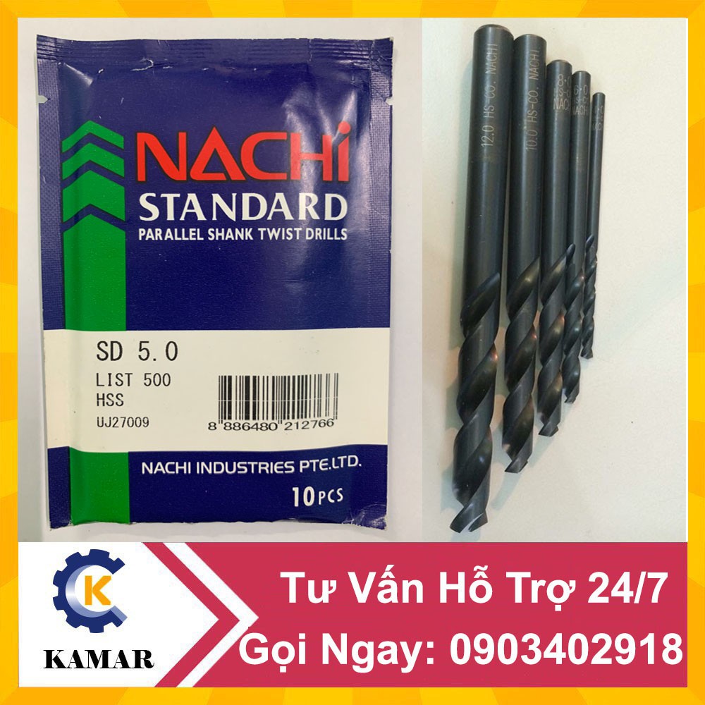 Mũi khoan nachi từ 5.0 đến 5.9mm