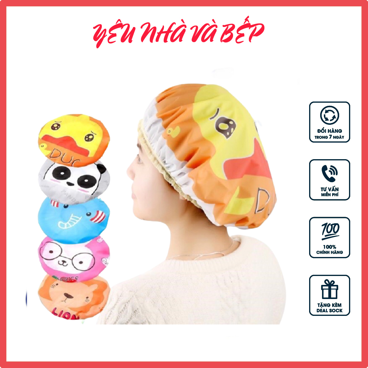 Mũ ủ tóc, hấp tóc, chùm đầu tại nhà - mũ trùm đầu ủ tóc siêu tiện lợi, chống thấm nước