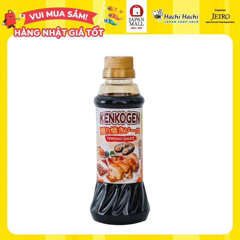 Sốt Teriyaki Kenkogen Yamagen Jouzou 350g Hương vị truyền thống đậm đà (chay mặn đều dùng được) - Hachi Hachi Japan Shop