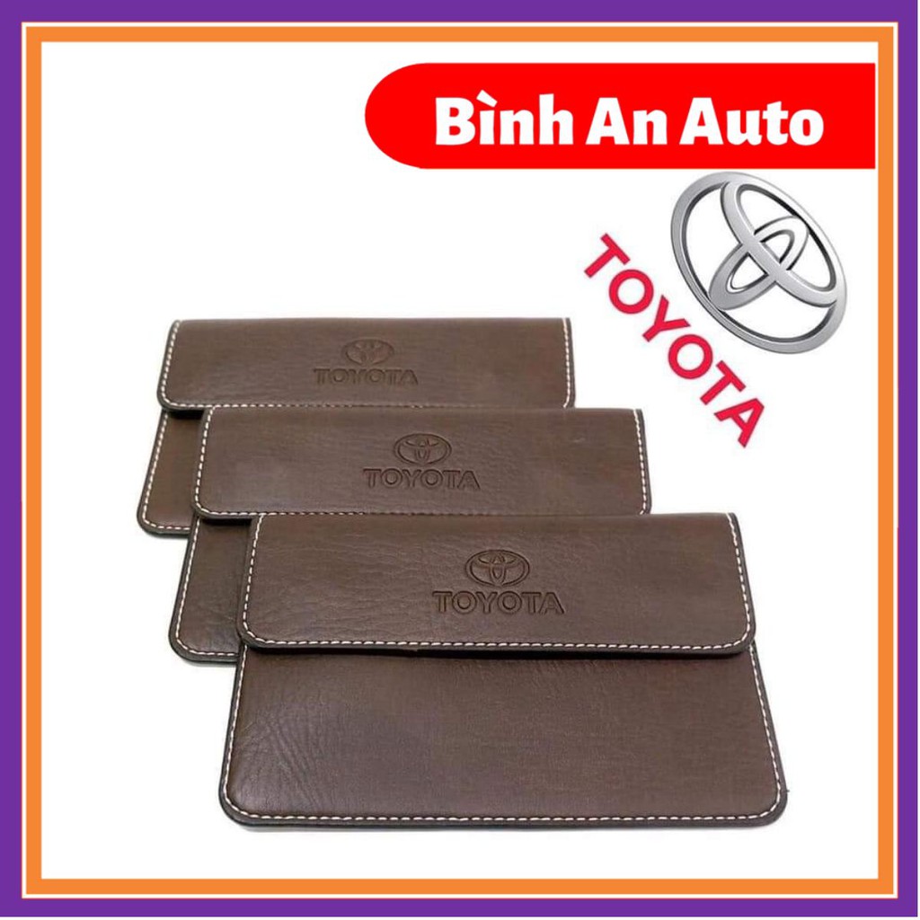 TOYOTA - Ví da ô tô, ví đựng giấy tờ xe, ví đựng giấy tờ đăng kiểm logo TOYOTA